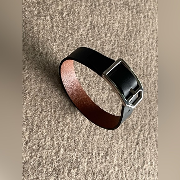 Hermes double sided bracelet, black and gold. - Picture 2 of 4